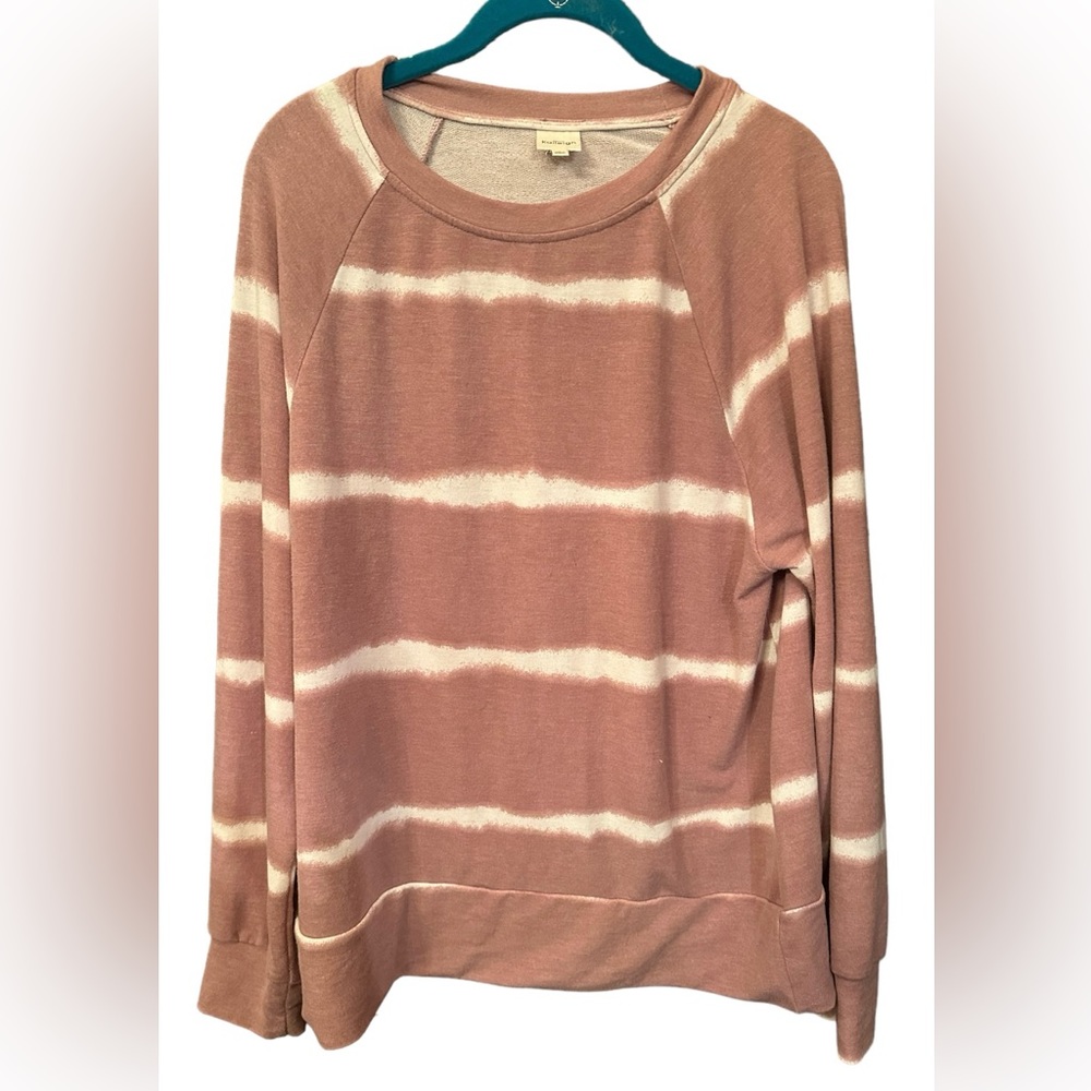 Kaleigh Marley Women’s Raglan Tie Dye Crew Neck Sweatshirt Size L Pink …‎ - Picture 4 of 9